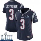 #3 New England Patriots Stephen Gostkowski Women's Home Navy Blue Super Bowl LIII Jersey