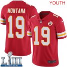 Youth Kansas City Chiefs #19 Joe Montana Red Super Bowl LIII Jersey