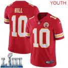Youth Kansas City Chiefs #10 Tyreek Hill Red Super Bowl LIII Jersey