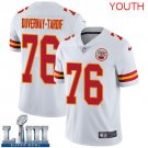 Youth Kansas City Chiefs #76 Laurent Duvernay-Tardif White Super Bowl LIII Jersey