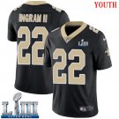 #22 New Orleans Saints Mark Ingram Youth Home Black Super Bowl LIII Jersey
