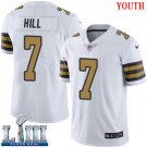 #7 New Orleans Saints Taysom Hill Youth White Super Bowl LIII Jersey Rush