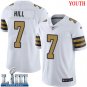 #7 New Orleans Saints Taysom Hill Youth White Super Bowl LIII Jersey Rush
