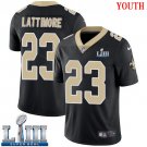 #23 New Orleans Saints Marshon Lattimore Youth Home Black Super Bowl LIII Jersey
