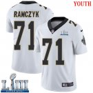 #71 New Orleans Saints Ryan Ramczyk Youth Road White Super Bowl LIII Jersey