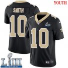 #10 New Orleans Saints Tre'Quan Smith Youth Home Black Super Bowl LIII Jersey