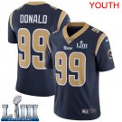 Youth Limited Aaron Donald Los Angeles Rams Navy Blue Super Bowl LIII Jersey #99 Home