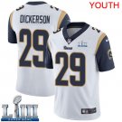 Youth Limited Eric Dickerson Los Angeles Rams White Super Bowl LIII Jersey #29 Road