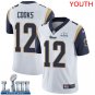 Youth Limited Brandin Cooks Los Angeles Rams White Super Bowl LIII Jersey #12 Road