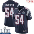 #54 New England Patriots Tedy Bruschi Youth Home Navy Blue Super Bowl LIII Jersey