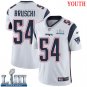 #54 New England Patriots Tedy Bruschi Youth Road White Super Bowl LIII Jersey