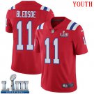 #11 New England Patriots Drew Bledsoe Youth Alternate Red Super Bowl LIII Jersey
