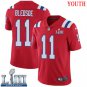 #11 New England Patriots Drew Bledsoe Youth Alternate Red Super Bowl LIII Jersey