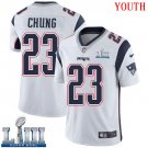 #23 New England Patriots Patrick Chung Youth Road White Super Bowl LIII Jersey