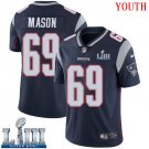 #69 New England Patriots Shaq Mason Youth Home Navy Blue Super Bowl LIII Jersey