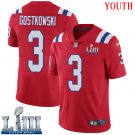 #3 New England Patriots Stephen Gostkowski Youth Alternate Red Super Bowl LIII Jersey
