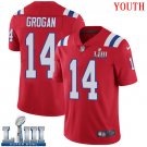 #14 New England Patriots Steve Grogan Youth Alternate Red Super Bowl LIII Jersey