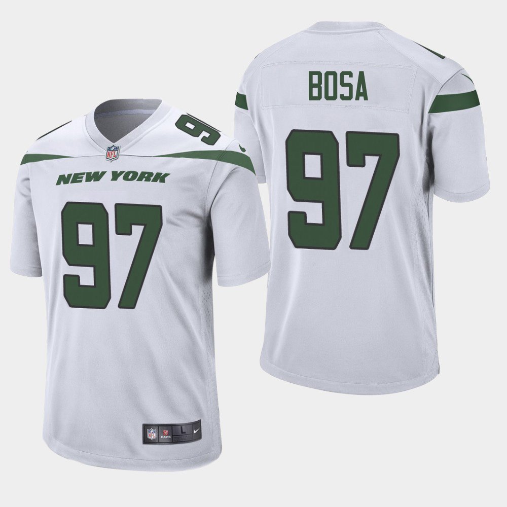 Men's 2019 Draft New York Jets NICK BOSA Spotlight White Jersey