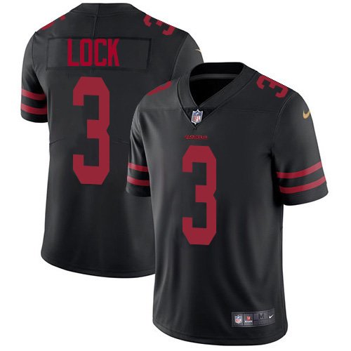 Men's 2019 Draft San Francisco 49ers DREW LOCK Black Jersey