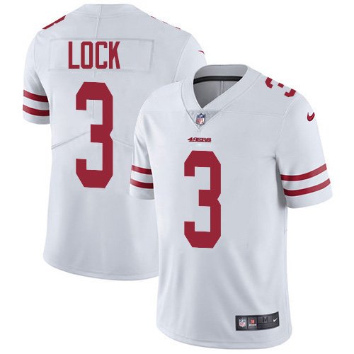 Men's 2019 Draft San Francisco 49ers DREW LOCK White Jersey