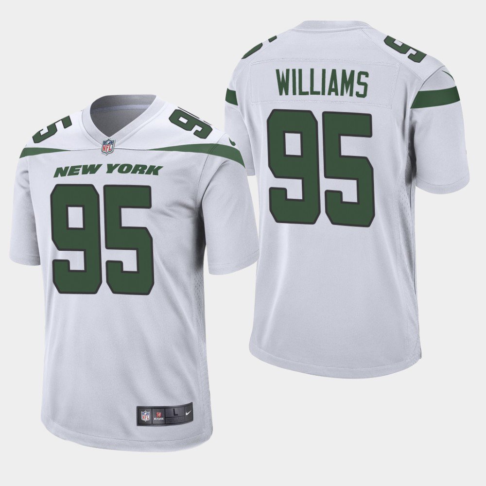 Men's New York Jets #95 Quinnen Williams Game Jersey - White