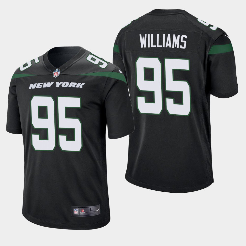 Men's New York Jets #95 Quinnen Williams Game Jersey - Black