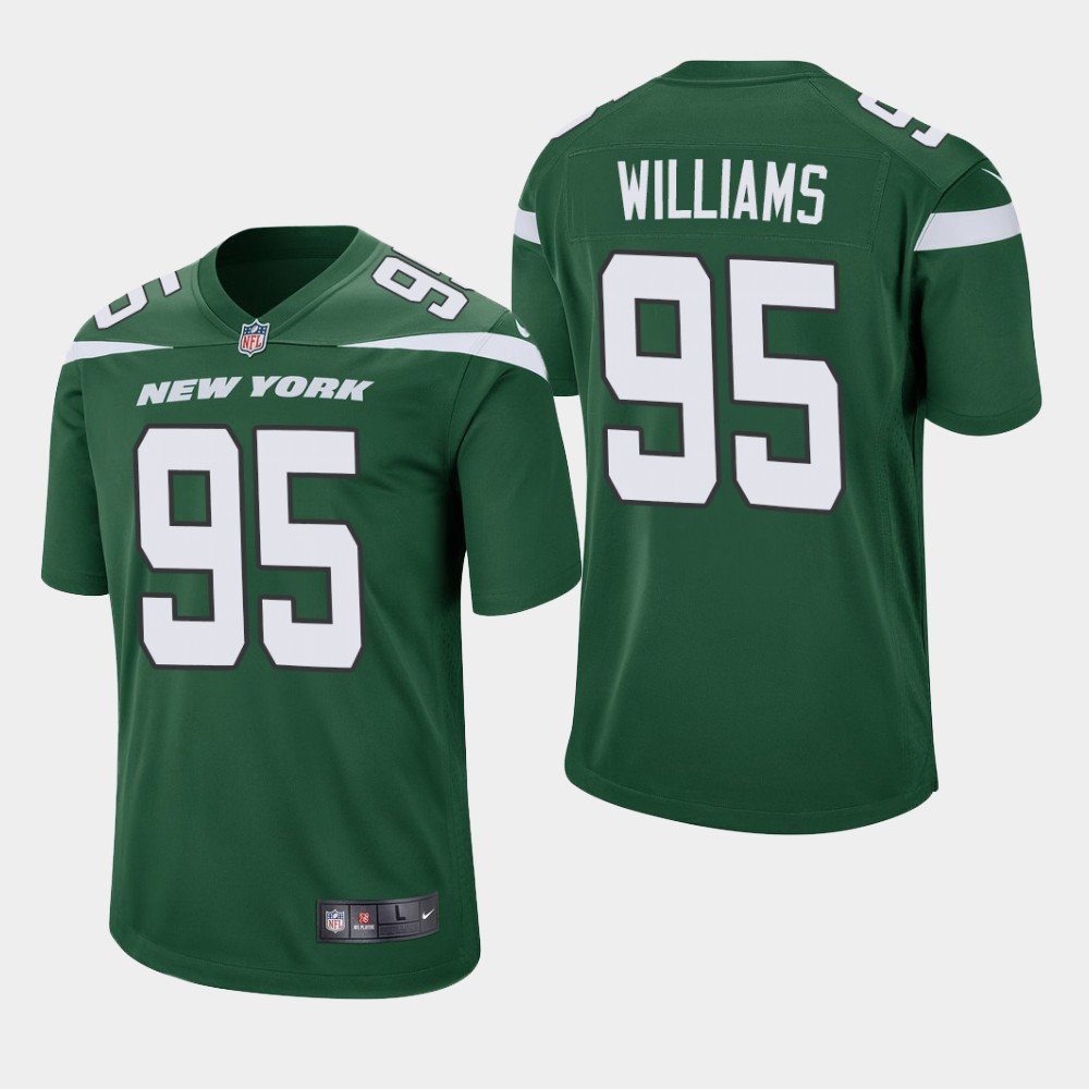 Men's New York Jets #95 Quinnen Williams Game Jersey - Green