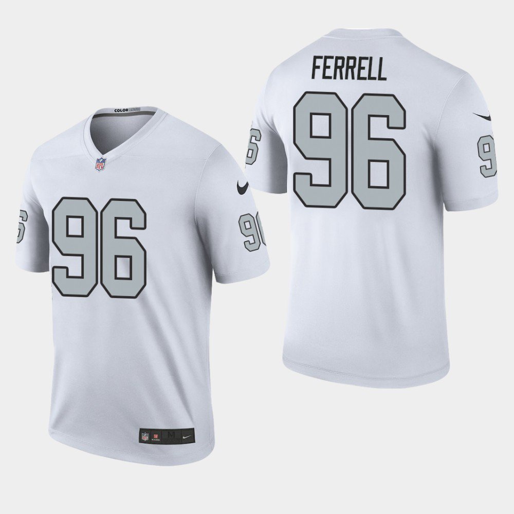 Men's Oakland Raiders #96 Clelin Ferrell Color Rush Legend Jersey - White