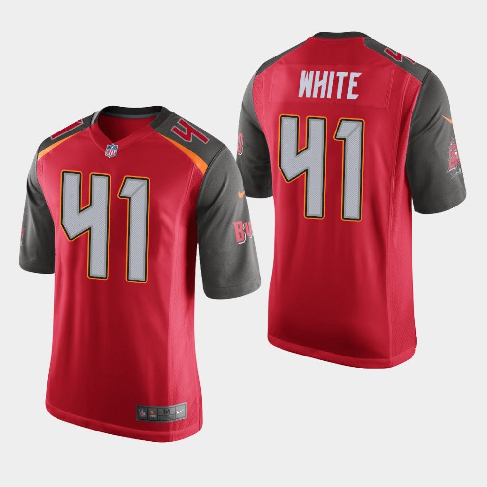 Men's Tampa Bay Buccaneers #41 Devin White Game Jersey - Red