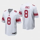 Men's New York Giants #8 Daniel Jones Game Jersey - White