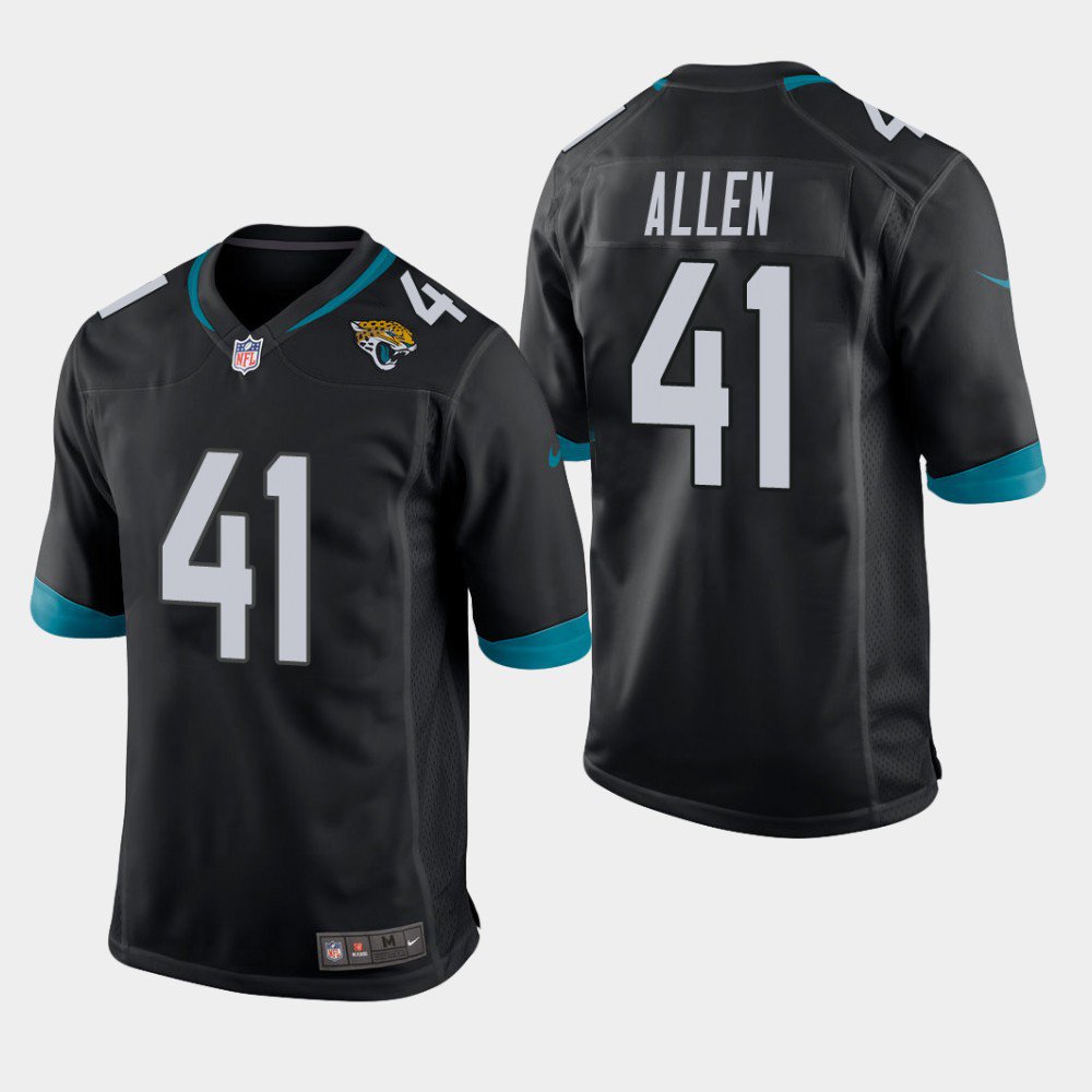 Men's Jacksonville Jaguars #41 Josh Allen Game Jersey - Black