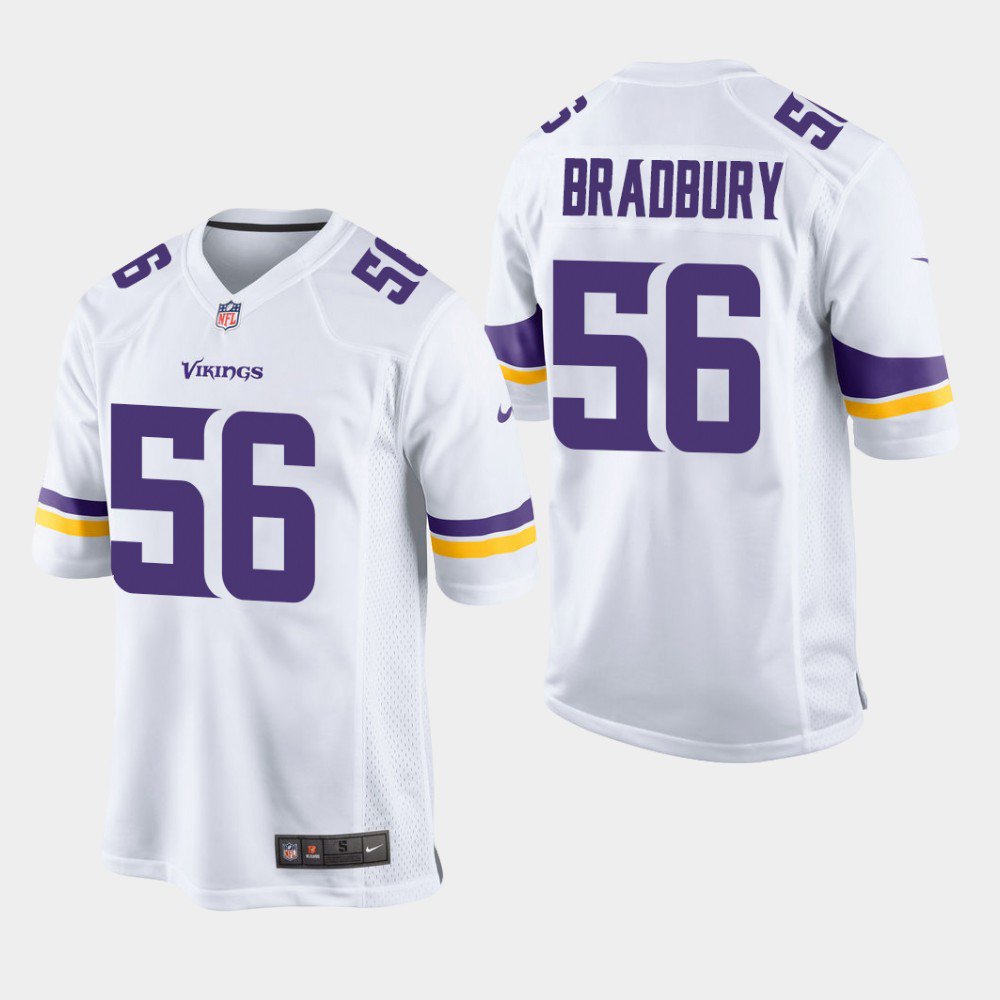 Men's Minnesota Vikings #56 Garrett Bradbury Game Jersey - White