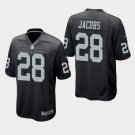 Men's Oakland Raiders #28 Josh Jacobs Game Jersey - Black