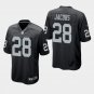Men's Oakland Raiders #28 Josh Jacobs Game Jersey - Black