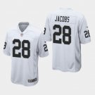 Men's Oakland Raiders #28 Josh Jacobs Game Jersey - White