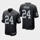 Men's Oakland Raiders #24 Johnathan Abram Game Jersey - Black
