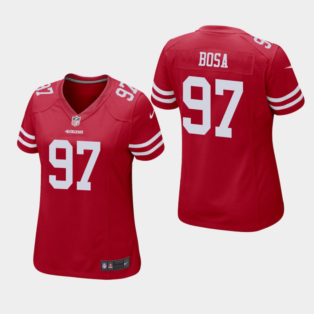 Women's 49ers Nick Bosa Game Jersey - Scarlet
