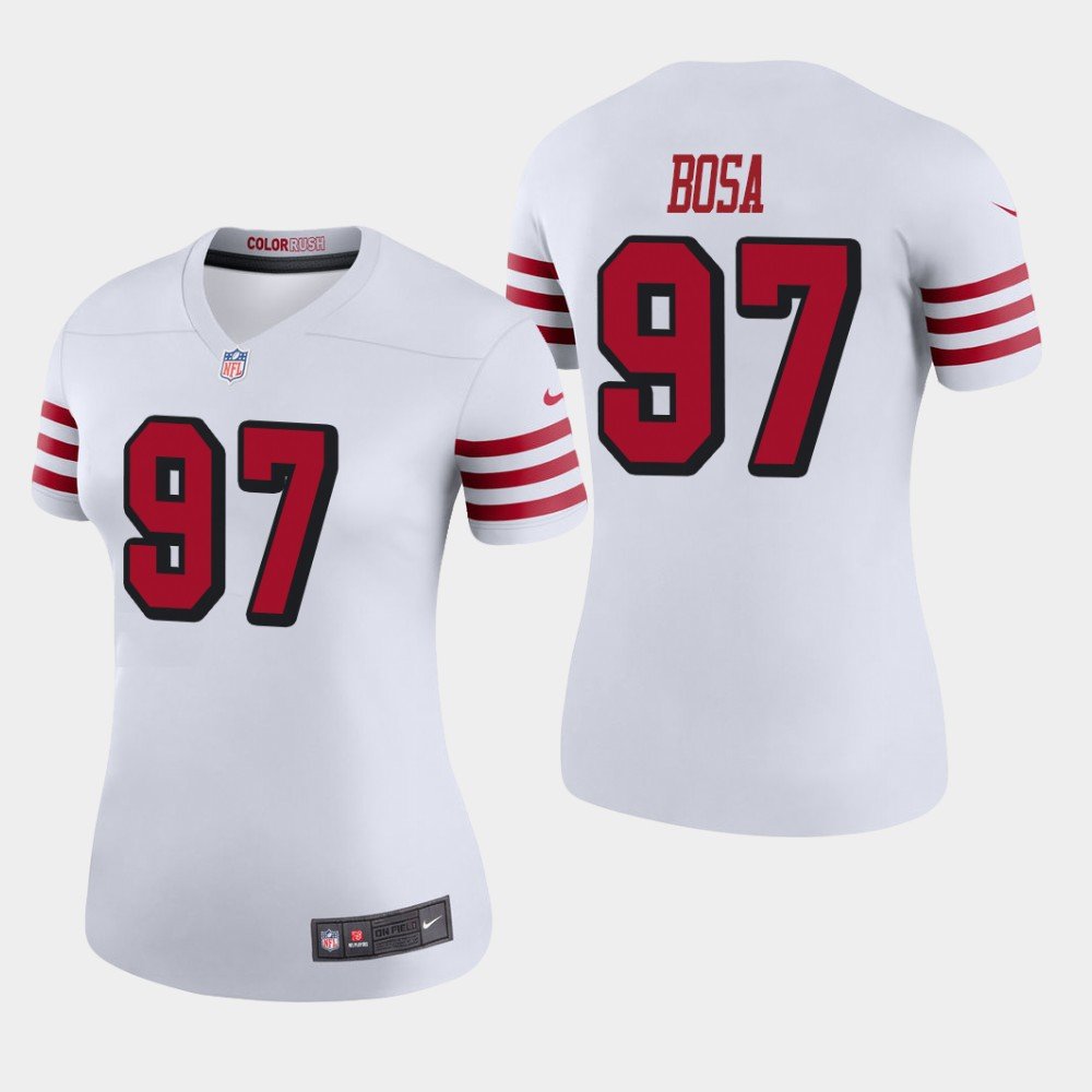 Women's San Francisco 49ers #97 Nick Bosa Color Rush Legend Jersey - White