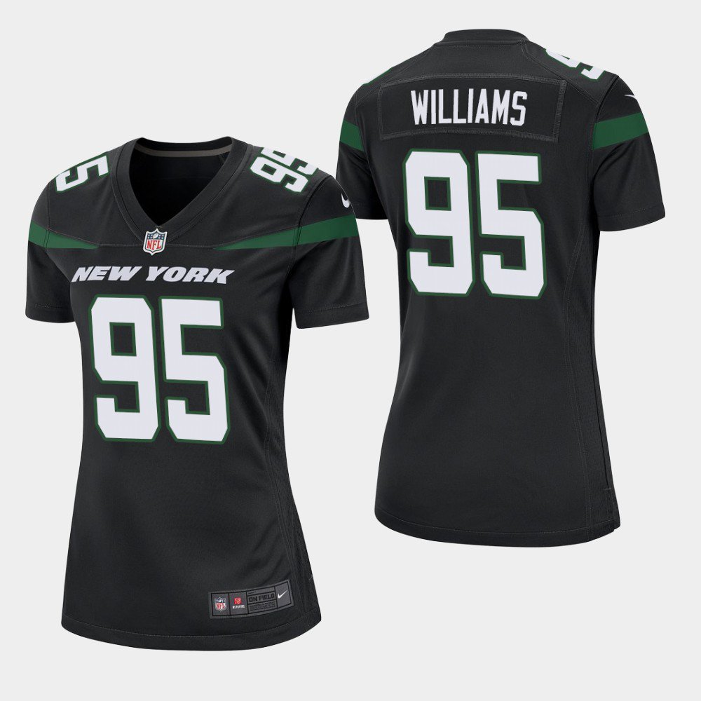 Women's New York Jets #95 Quinnen Williams Game Jersey - Black