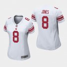Women's New York Giants #8 Daniel Jones Game Jersey - White