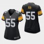 Women's Pittsburgh Steelers #55 Devin Bush Game Jersey - Black