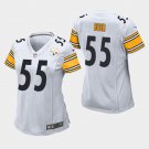Women's Pittsburgh Steelers #55 Devin Bush Game Jersey - White
