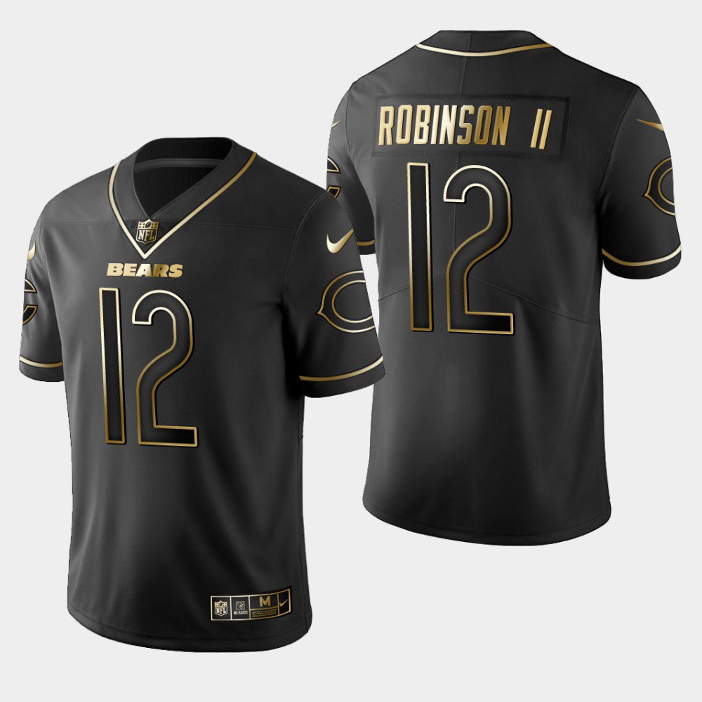 Bears #12 Allen Robinson Golden Edition Jersey - Black