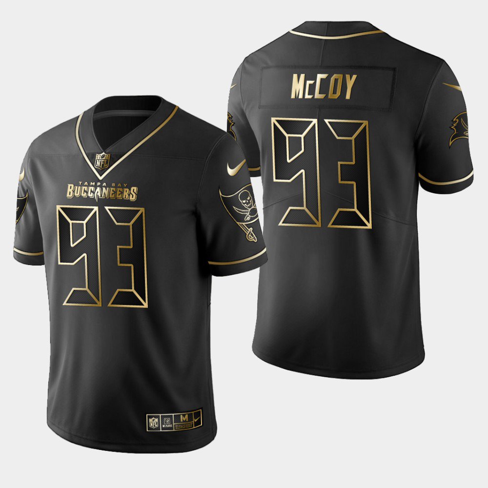 Buccaneers #93 Gerald McCoy Golden Edition Jersey - Black