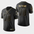 Falcons #70 Jake Matthews Golden Edition Jersey - Black