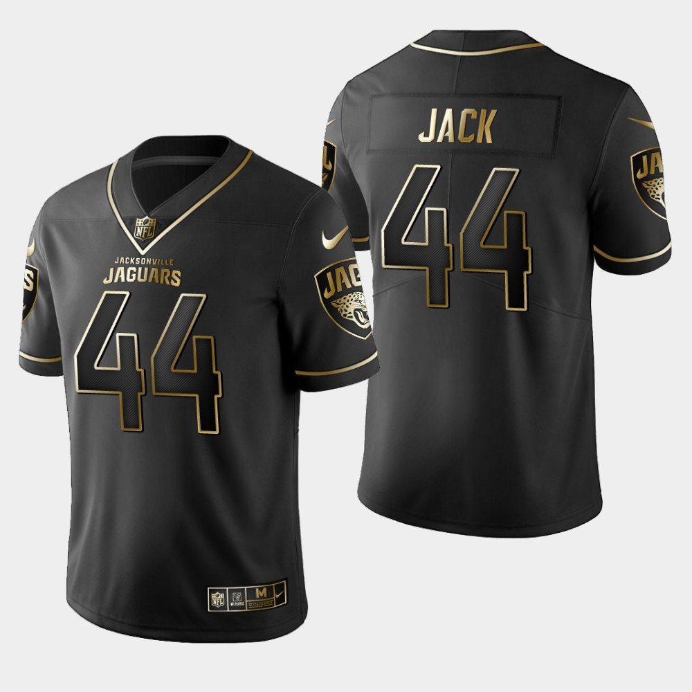 Jaguars #44 Myles Jack Golden Edition Jersey - Black