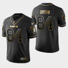 Raiders #84 Antonio Brown Golden Edition Jersey - Black