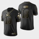 Rams #18 Cooper Kupp Golden Edition Jersey - Black
