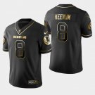 Redskins #8 Case Keenum Golden Edition Jersey - Black