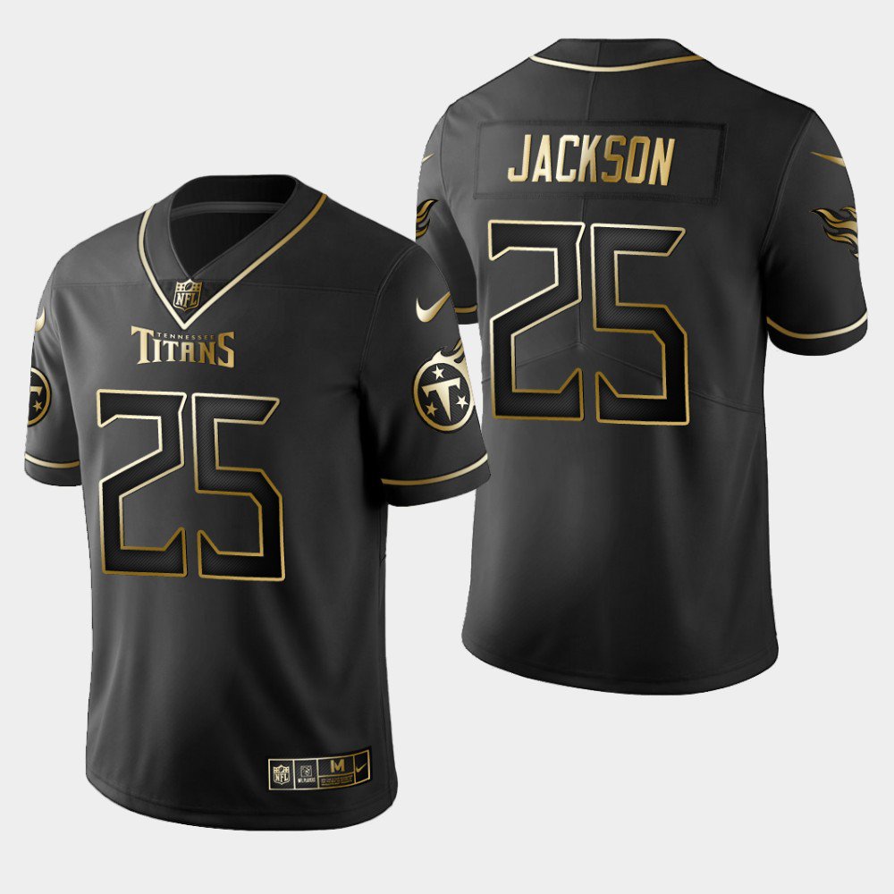 Titans #25 Adoree' Jackson Golden Edition Jersey - Black